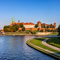 Buy canvas prints of Wawel Royal Castle at Vistula River in Krakow by Artur Bogacki