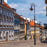 Buy canvas prints of Houses Along Mostowa Street In Warsaw New Town by Artur Bogacki