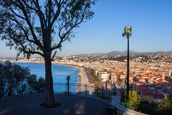 Hilltop View of Nice City in France Picture Board by Artur Bogacki