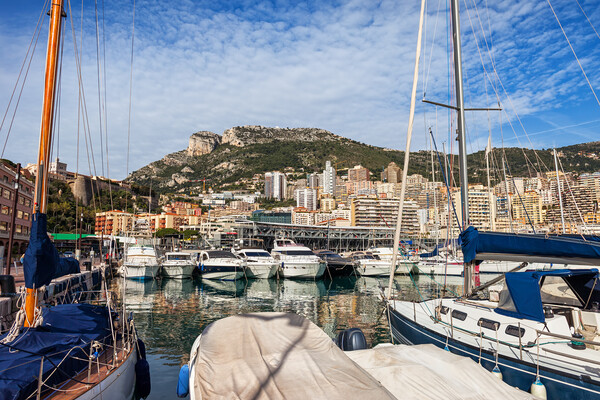 Port in Principality of Monaco Picture Board by Artur Bogacki