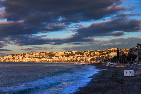 City Skyline of Nice in France at Sunrise Picture Board by Artur Bogacki