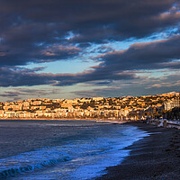 Buy canvas prints of City Skyline of Nice in France at Sunrise by Artur Bogacki