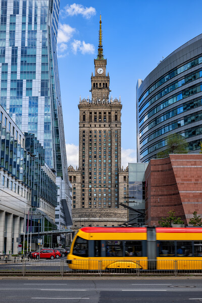 Warsaw City Downtown In Poland Picture Board by Artur Bogacki