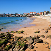 Buy canvas prints of Beach in Resort Town of Cascais in Portugal by Artur Bogacki