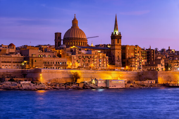 Evening in City of Valletta in Malta Picture Board by Artur Bogacki