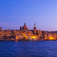 Buy canvas prints of Valletta City At Twilight In Malta by Artur Bogacki