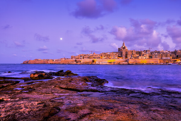 Valletta City Skyline In Malta From Manoel Island Picture Board by Artur Bogacki