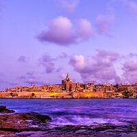 Buy canvas prints of Valletta Skyline From Manoel Island At Dusk by Artur Bogacki
