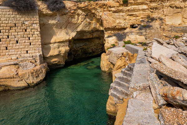 Sea Cave In Sliema Malta Picture Board by Artur Bogacki