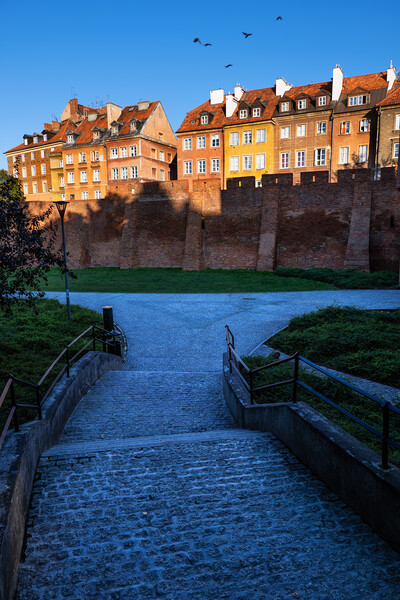 Alley To The Old Town Of Warsaw At Sunset Picture Board by Artur Bogacki