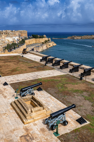 Valletta Saluting Battery In Malta Picture Board by Artur Bogacki