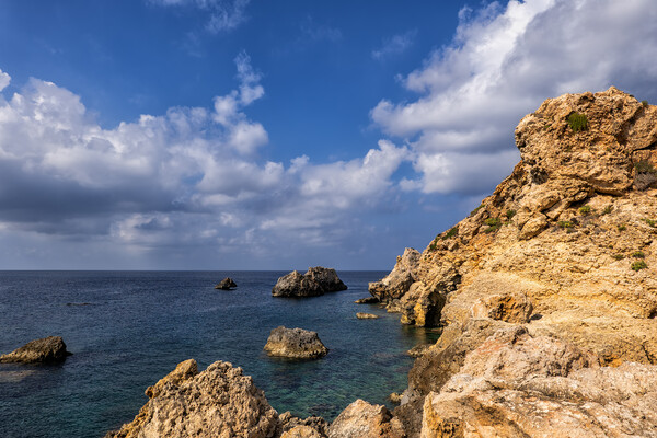 Malta Sea Coast Picture Board by Artur Bogacki