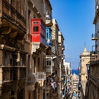 Buy canvas prints of Traditional Maltese Houses In Valletta by Artur Bogacki