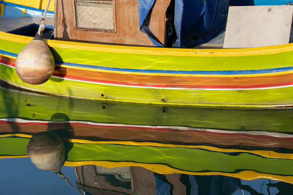 Traditional Maltese Luzzu Fishing Boat In Malta Picture Board by Artur Bogacki