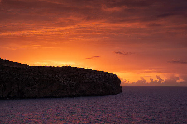 Sea Cliff Sunrise In Malta Island Picture Board by Artur Bogacki