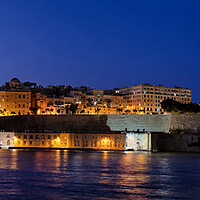 Buy canvas prints of Night Panorama of Valletta City In Malta by Artur Bogacki
