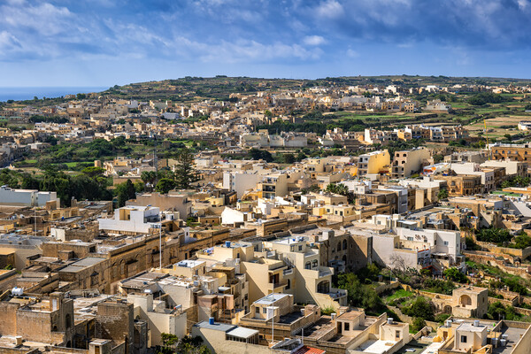 Victoria City In Malta Aerial View Picture Board by Artur Bogacki