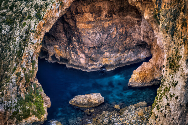 Blue Grotto Sea Cavern In Malta Picture Board by Artur Bogacki