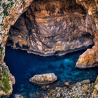 Buy canvas prints of Blue Grotto Sea Cavern In Malta by Artur Bogacki