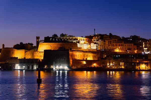 City of Valletta by Night in Malta Picture Board by Artur Bogacki