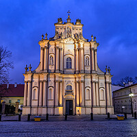 Buy canvas prints of Carmelite Church in Warsaw at Night by Artur Bogacki