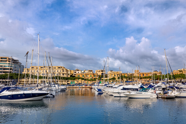 Ta Xbiex Town And Marina In Malta Picture Board by Artur Bogacki