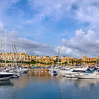 Buy canvas prints of Ta Xbiex Town And Marina In Malta by Artur Bogacki