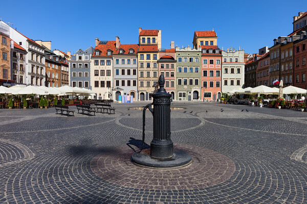 Warsaw City Old Town Market Square In Poland Picture Board by Artur Bogacki