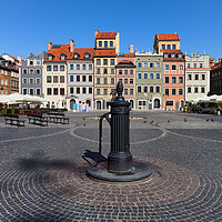 Buy canvas prints of Warsaw City Old Town Market Square In Poland by Artur Bogacki
