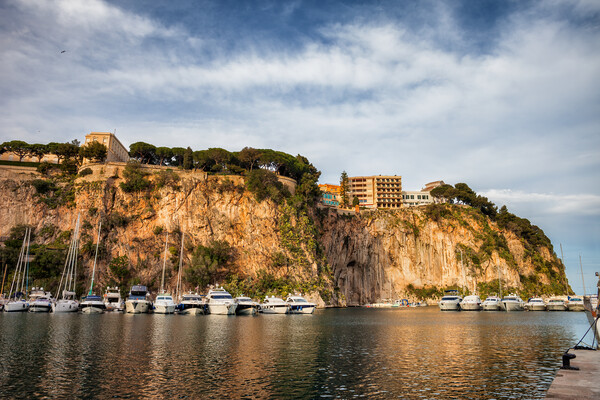 Cliff Of Monaco City From Port De Fontvieille Picture Board by Artur Bogacki