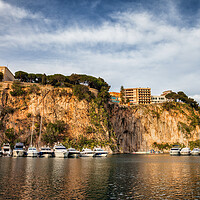 Buy canvas prints of Cliff Of Monaco City From Port De Fontvieille by Artur Bogacki