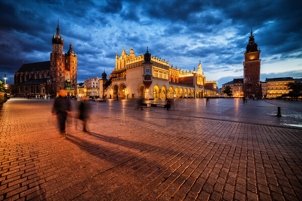 Evening in City of Krakow in Poland Picture Board by Artur Bogacki