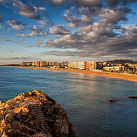 Buy canvas prints of Sea And Beach In Resort Town Of Blanes by Artur Bogacki