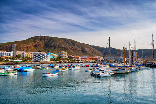 Town of Los Cristianos in Tenerife Picture Board by Artur Bogacki