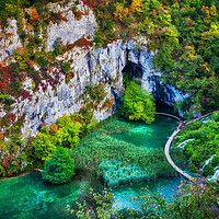 Buy canvas prints of Plitvice Lakes National Park In Croatia by Artur Bogacki