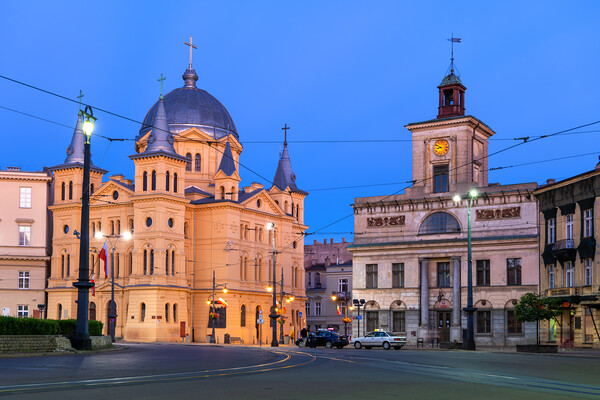 City of Lodz in Poland at Dusk Picture Board by Artur Bogacki