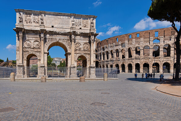 Arch of Constantine and Colosseum in Rome Picture Board by Artur Bogacki