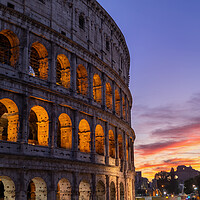 Buy canvas prints of Colosseum in City of Rome at Sunset by Artur Bogacki