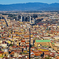 Buy canvas prints of City Of Naples In Italy Aerial View by Artur Bogacki