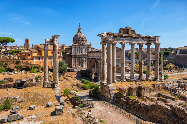 Ancient Roman Forum in City of Rome Picture Board by Artur Bogacki