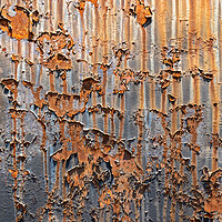 Buy canvas prints of Rusty Metal Background With Peeling Paint by Artur Bogacki
