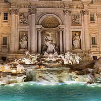 Buy canvas prints of Trevi Fountain By Night In Rome by Artur Bogacki