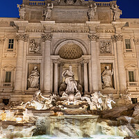 Buy canvas prints of Trevi Fountain At Night In Rome by Artur Bogacki