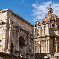 Buy canvas prints of Arch And Church In Ancient Rome by Artur Bogacki