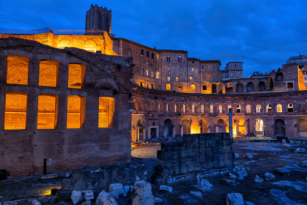 Trajan Market at Night in Rome Picture Board by Artur Bogacki