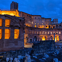 Buy canvas prints of Trajan Market at Night in Rome by Artur Bogacki