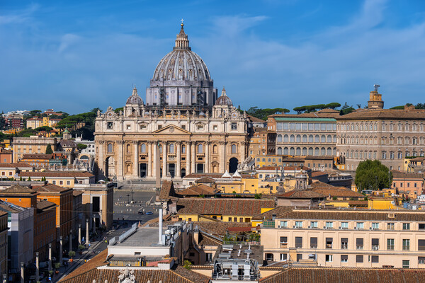 Vatican City And Rome Cityscape Picture Board by Artur Bogacki