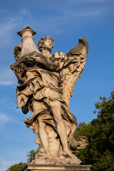 Angel With The Column Statue In Rome Picture Board by Artur Bogacki