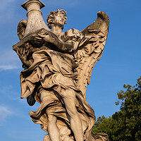 Buy canvas prints of Angel With The Column Statue In Rome by Artur Bogacki