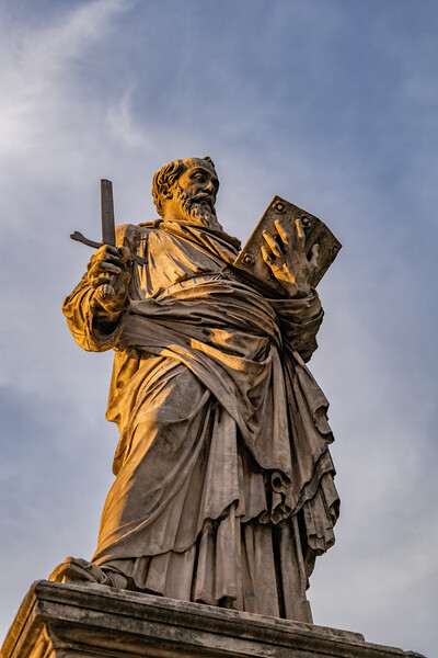 St Paul Apostle Statue In Rome Picture Board by Artur Bogacki